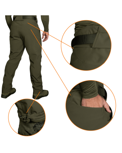 Штани SoftShell Mesh Олива (7307)