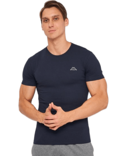 Футболка Kappa T-shirt Mezza Manica Girocollo темно-синій Чол XL (K1305 BluNavy)