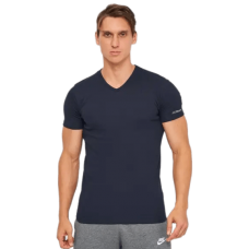 Футболка Kappa T-shirt Mezza Manica Scollo V темно-синій Чол XL (K1316 BluNavy)