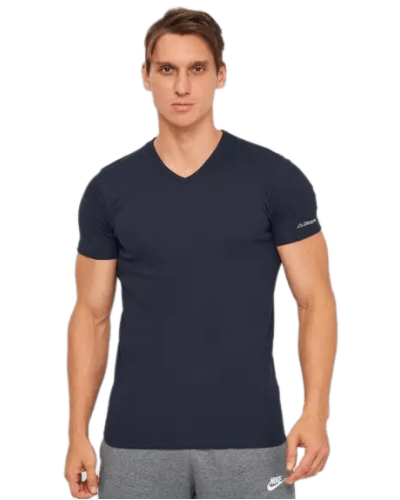 Футболка Kappa T-shirt Mezza Manica Scollo V темно-синій Чол XL (K1316 BluNavy)