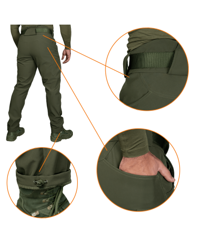 Штани SoftShell Vent Mesh Олива (7396)