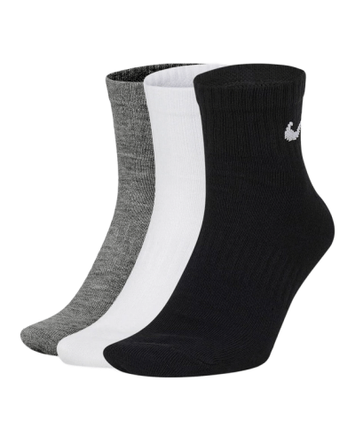 Шкарпетки Nike U NK EVERYDAY LTWT ANKLE 3PR чорний, білий, сірий Уні 42-46 (SX7677-964)