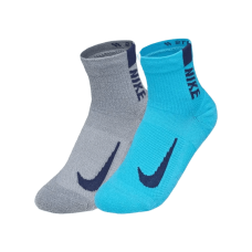 Шкарпетки Nike U NK MLTPLIER ANKLE 2PR сірий, блакитний Уні 34-38 (SX7556-923)