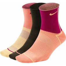Шкарпетки Nike W NK EVERYDAY PLUS LTWT ANKLE 3PR чорний, рожевий, жовтий Жін 34-38 (CK6021-903)