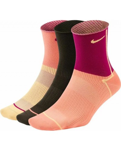 Шкарпетки Nike W NK EVERYDAY PLUS LTWT ANKLE 3PR чорний, рожевий, жовтий Жін 34-38 (CK6021-903)