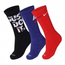 Шкарпетки Nike U NK EVERYDAY PLUS CUSH CREW чорний, синій, червоний Уні 34-38 (DH3822-905)