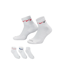 Шкарпетки Nike U NK EVERYDAY PLUS CUSH ANKLE білий, мультиколор Чол 34-38 (DH3827-902)