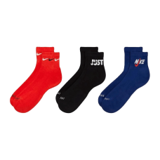 Шкарпетки Nike U NK EVERYDAY PLUS CUSH ANKLE чорний, синій, червоний Чол 34-38 (DH3827-905)