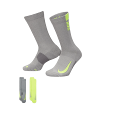 Шкарпетки Nike U NK MLTPLIER CRW 2PR - 144 сірий, салатовий Уні 34-38 (SX7557-929)