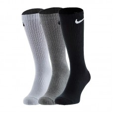 Шкарпетки Nike U NK EVERYDAY LTWT CREW 3PR чорний, білий, сірий Уні 46-50 (SX7676-901)