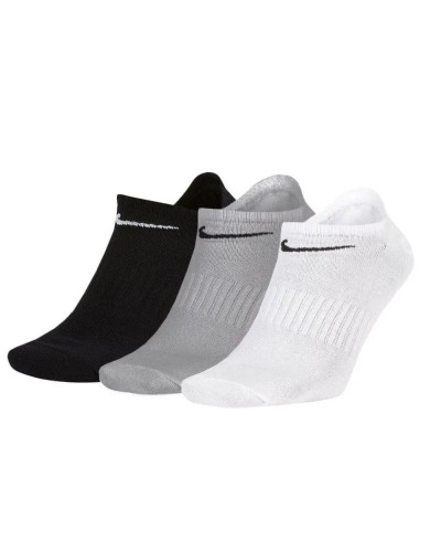 Шкарпетки Nike U NK EVERYDAY LTWT NS 3PR чорний, білий, сірий Уні 34-38 (SX7678-901)
