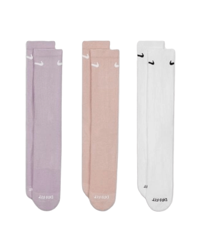Шкарпетки Nike U NK EVERYDAY PLUS CUSH CREW білий, рожевий, фіолетовий Уні 42-46 (SX6888-990)