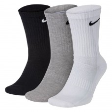 Шкарпетки Nike U NK EVERYDAY CUSH CREW 3PR чорний, білий, сірий Уні 34-38 (SX7664-964)