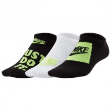 Шкарпетки Nike Y NK EVERYDAY LTWT NS 3PR - HB чорний, білий, зелений Діт 34-38 (SK0054-901)