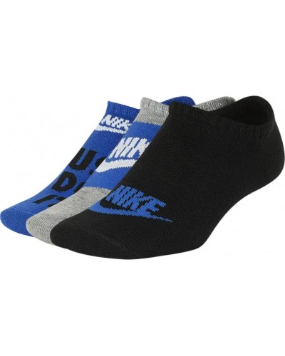 Шкарпетки Nike Y NK EVERYDAY LTWT NS 3PR - HB чорний, сірий, синій Діт 38-42 (SK0054-907)