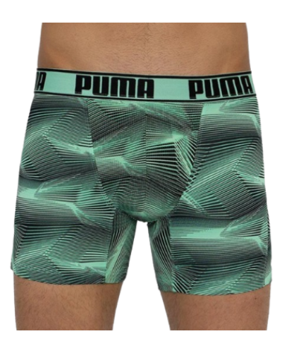 Труси-боксери Puma ACTIVE BOXER PRINT 2P Зелений, чорний Чол S (501010001-003)