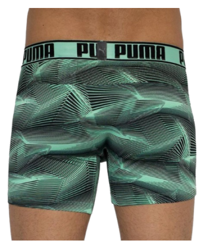 Труси-боксери Puma ACTIVE BOXER PRINT 2P Зелений, чорний Чол S (501010001-003)