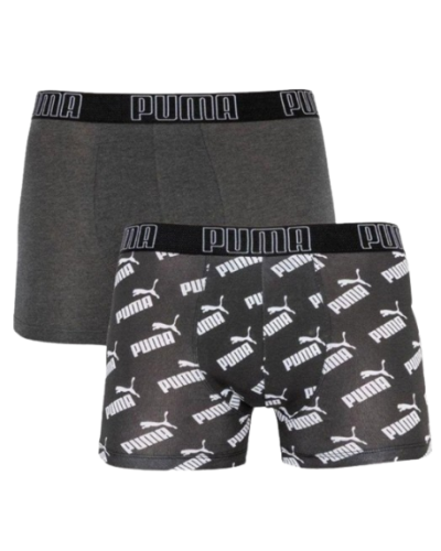 Труси-боксери Puma BIG LOGO AOP BOXER 2P темно-сірий, білий Чол S (501012001-200)