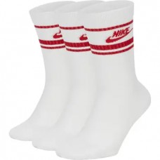 Шкарпетки Nike U NK NSW EVERYDAY ESSENTIAL CR 3PR білий, червоний Уні 38-42 (DX5089-102)