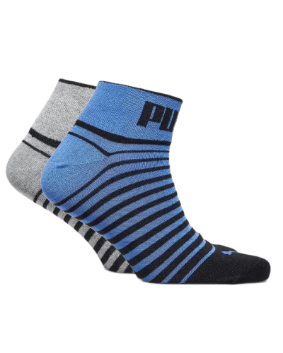 Шкарпетки Puma UNISEX QUARTER 2P синій, сірий, чорний Уні 35-38 (101002001-020)