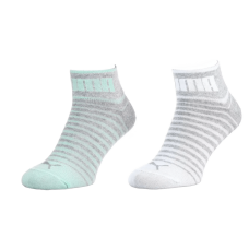 Шкарпетки Puma UNISEX QUARTER 2P сірий, білий, ментоловий Уні 35-38 (101002001-025)