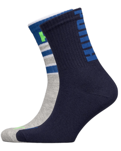 Шкарпетки Puma BOYS CLASSIC SOCK 2P STRIPES синій, сірий Діт 39-42 (104003001-030)