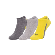 Шкарпетки Puma UNISEX LIFESTYLE SNEAKERS 3P сірий, жовтий Уні 35-38 (201203001-003)