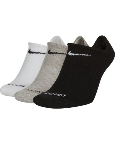 Шкарпетки Nike U NK EVERYDAY PLUS CUSH NS FOOT 3PR чорний, білий, сірий Уні 34-38 (SX7840-911)
