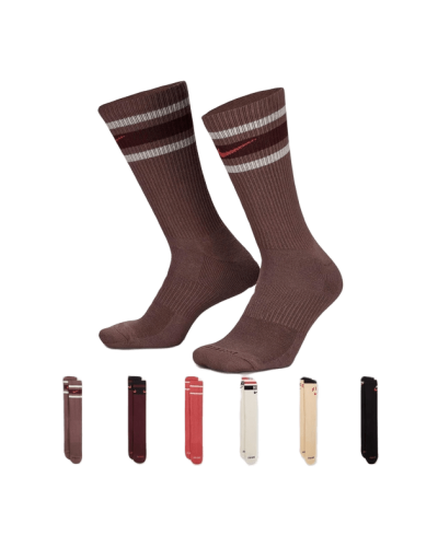 Шкарпетки Nike U NK ED PLS CSH CRW 6P 144 RTO коричневий, мультиколор Уні 42-46 (DX7670-909)