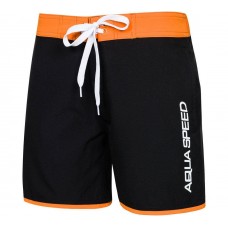 Дитячі плавки-шорти для хлопців Aqua Speed ​​EVAN JUNIOR 7529 чорний, помаранчевий 305-01)