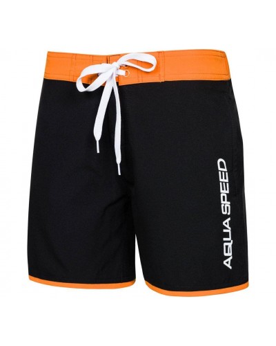 Дитячі плавки-шорти для хлопців Aqua Speed ​​EVAN JUNIOR 7529 чорний, помаранчевий 305-01)