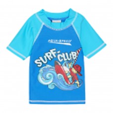 Топ сонцезахисний для хлопців Aqua Speed ​​SURF-CLUB T-SHIRT 2019 синій, блакитний дит 104см (383-02)