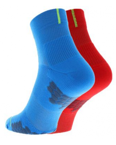 Шкарпетки для бігу Inov-8 TrailFly Sock Mid (2 пари) сині,червоні унісекс (001002.BLRD)