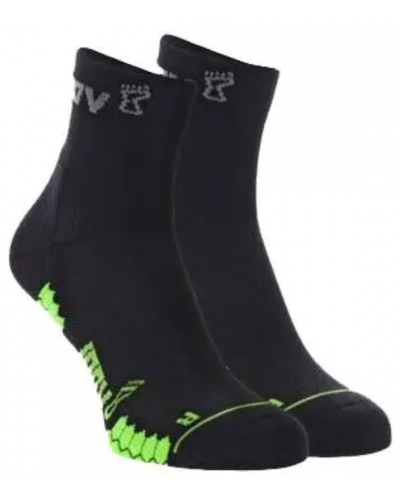 Шкарпетки для бігу Inov-8 TrailFly Sock Mid (2 пари) чорні,зелені унісекс (001001.BKGN)