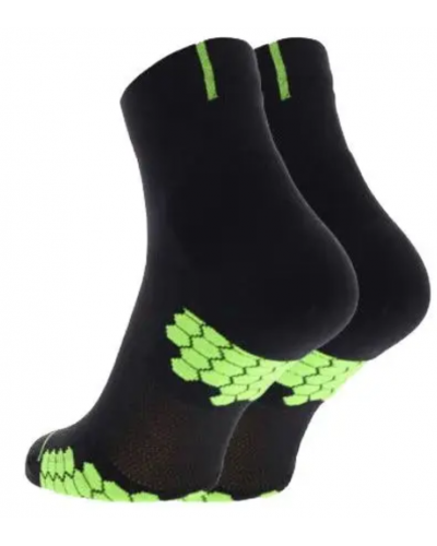 Шкарпетки для бігу Inov-8 TrailFly Sock Mid (2 пари) чорні,зелені унісекс (001001.BKGN)