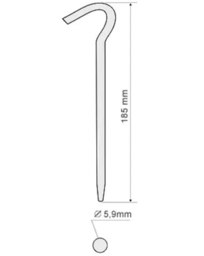 Кілочок Terra Incognita Alu d=5,9 l=185 10 шт (ti-40)