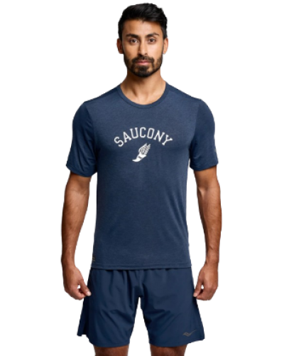 Футболка Saucony чоловіча STOPWATCH GRAPHIC SHORT SLEEVE (SAM800378-NVHS4)