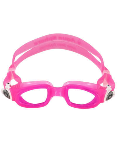 Окуляри дитячі для плавання Aqua Sphere MOBY KID рожево-білий лінзи прозорі (EP1270209LC)