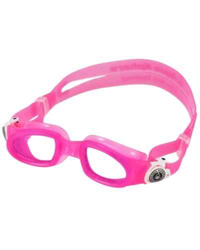 Окуляри дитячі для плавання Aqua Sphere MOBY KID рожево-білий лінзи прозорі (EP1270209LC)