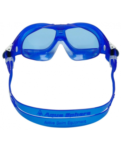 Окуляри дитячі для плавання Aqua Sphere SEAL KID2 синьо-білий лінзи блакитні (MS4454009LB)