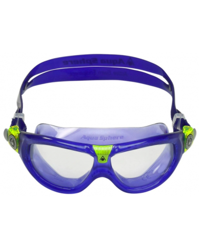Окуляри дитячі для плавання Aqua Sphere SEAL KID2 фіолетово-салатовий лінзи прозорі (MS5610505LC)