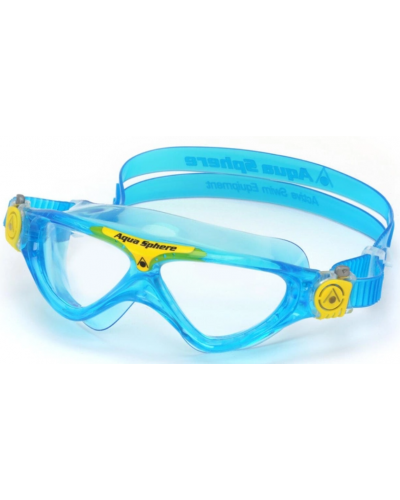Окуляри дитячі для плавання Aqua Sphere VISTA JUNIOR блакитно-жовтий лінзи прозорі (MS1744307LC)