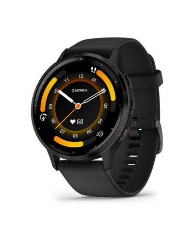 Спортивний годинник Garmin Venu 3 Black з чорним силіконовим ремінцем (010-02784-01)