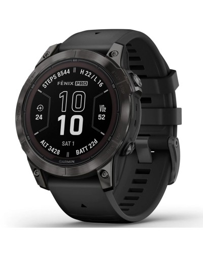 Спортивний годинник Garmin Fenix 7 Pro Sapphire Solar Carbon Gray DLC Titanium with Black Band