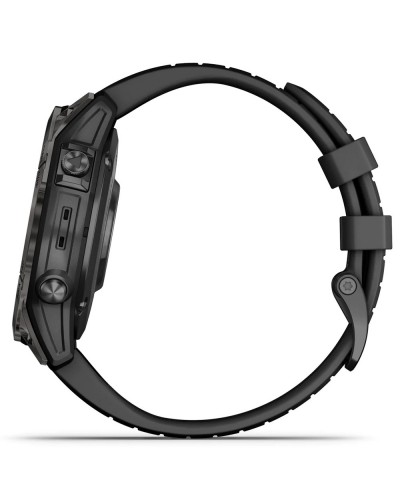 Спортивний годинник Garmin Fenix 7 Pro Sapphire Solar Carbon Gray DLC Titanium with Black Band