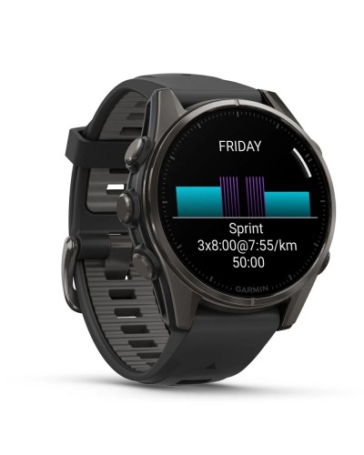 Смарт-годинник Garmin Fenix 8 Amoled 43 мм Sapphire Carbon Grey Titanium (010-02903-21)