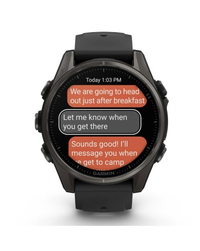 Смарт-годинник Garmin Fenix 8 Amoled 43 мм Sapphire Carbon Grey Titanium (010-02903-21)