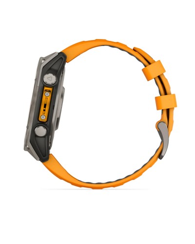 Смарт-годинник Garmin Fenix 8 Amoled 47 мм Sapphire Titanium with a spark Orange and Graphite Silicone Band (010-02904-11)