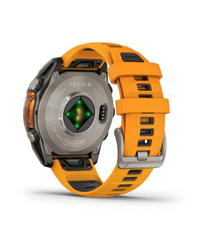 Смарт-годинник Garmin Fenix 8 Amoled 47 мм Sapphire Titanium with a spark Orange and Graphite Silicone Band (010-02904-11)