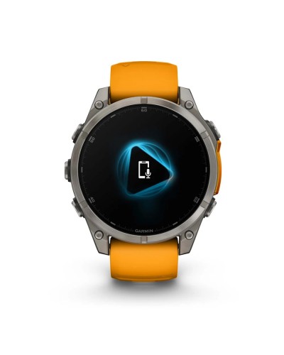 Смарт-годинник Garmin Fenix 8 Amoled 47 мм Sapphire Titanium with a spark Orange and Graphite Silicone Band (010-02904-11)